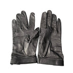 Chanel G1 Quilted Leather Gloves Turnlock CC Logo 8 Black Lambskin — view 4