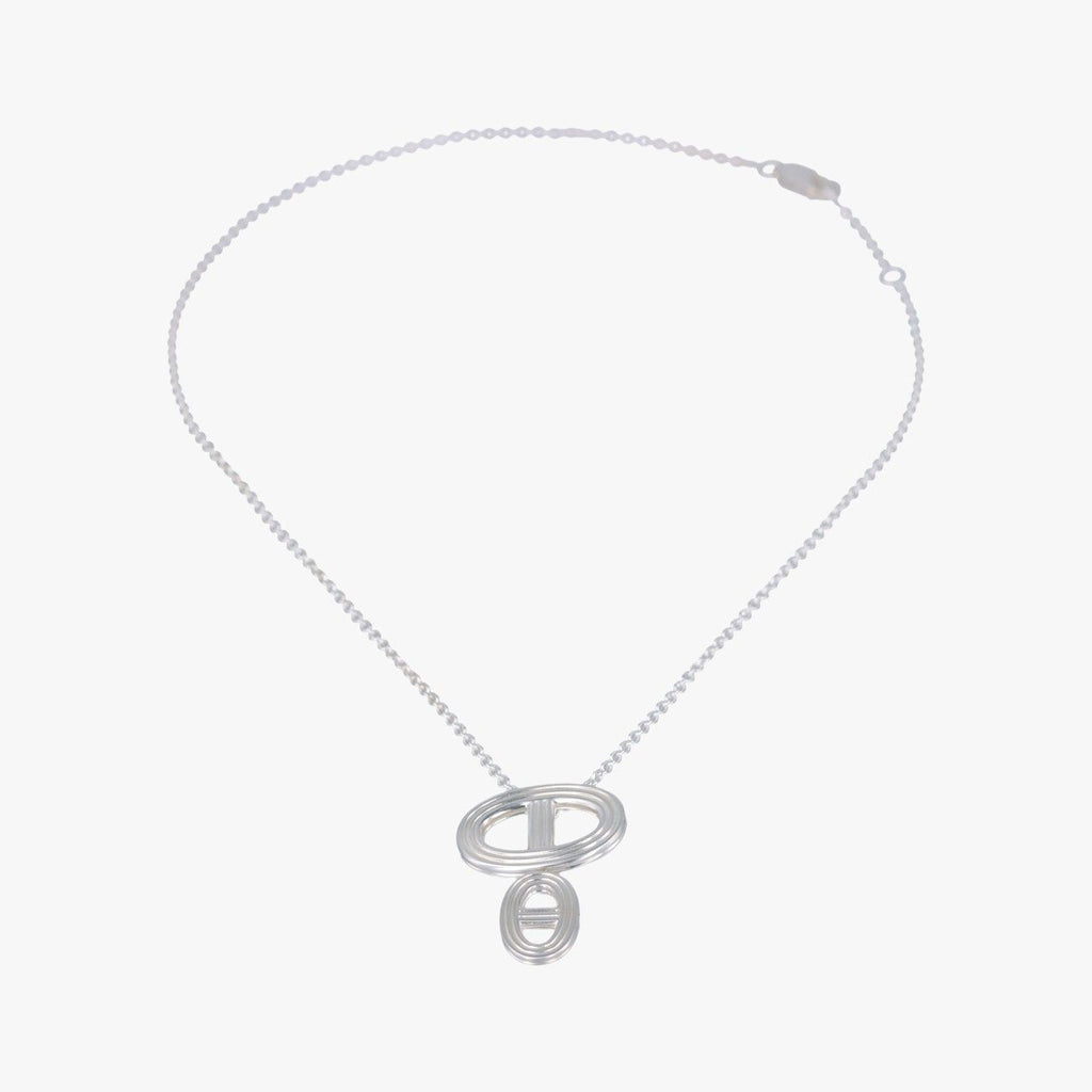 Hermes Chaine D'ancre 24 Silver Necklace — view 3