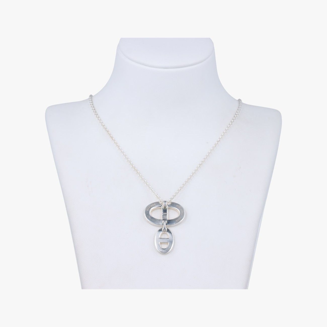 Hermes Chaine D'ancre 24 Silver Necklace — view 2
