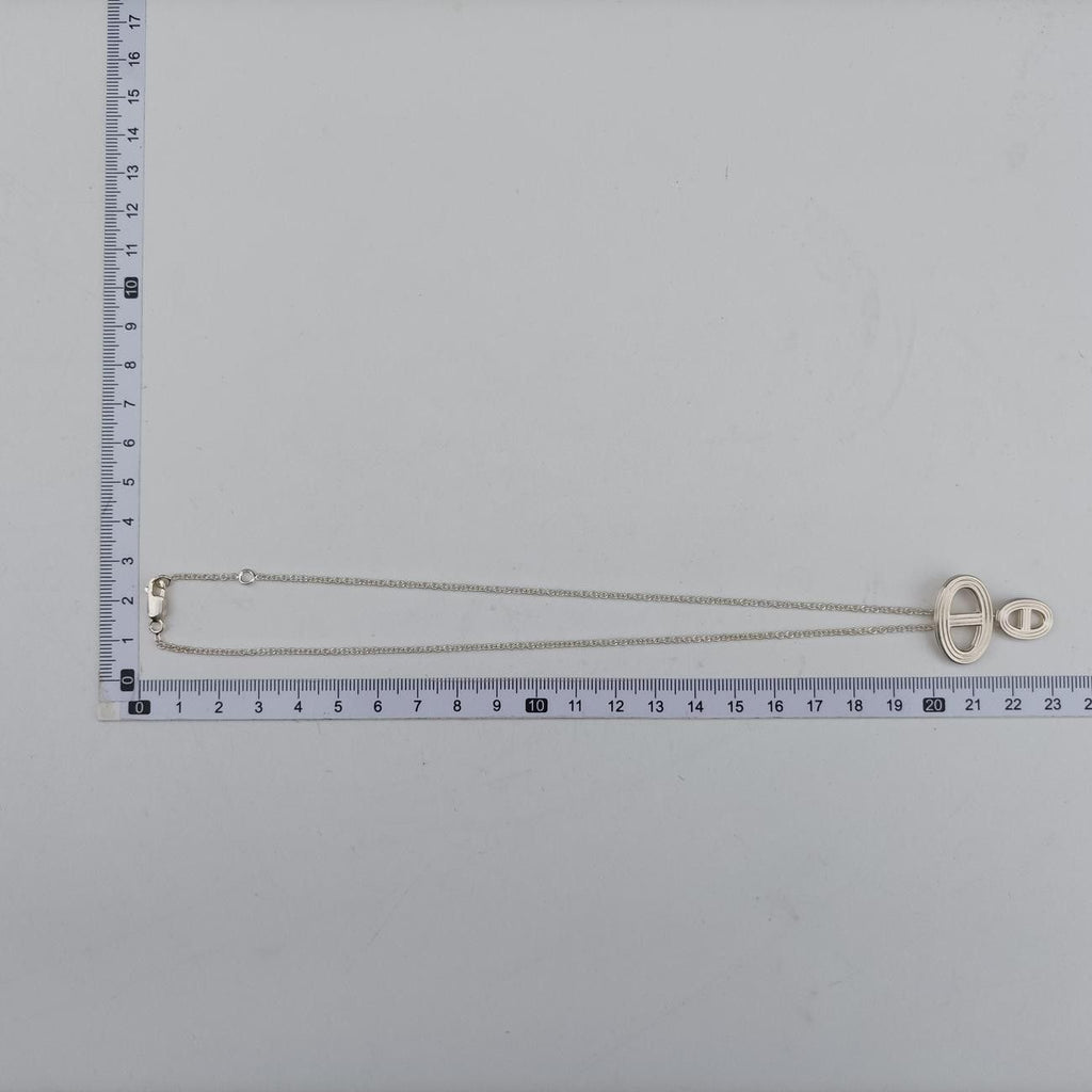 Hermes Chaine D'ancre 24 Silver Necklace — view 4