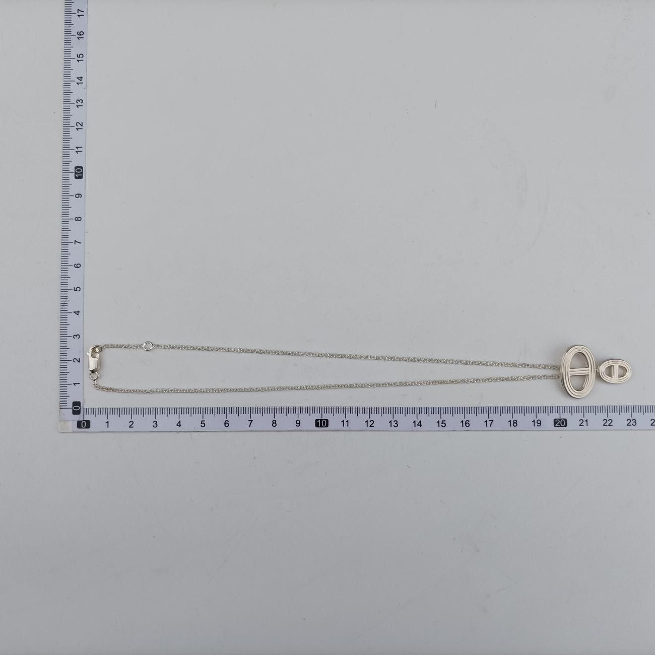 Hermes Chaine D'ancre 24 Silver Necklace — view 4