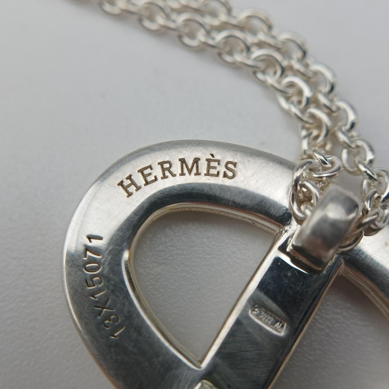 Hermes Chaine D'ancre 24 Silver Necklace — view 5