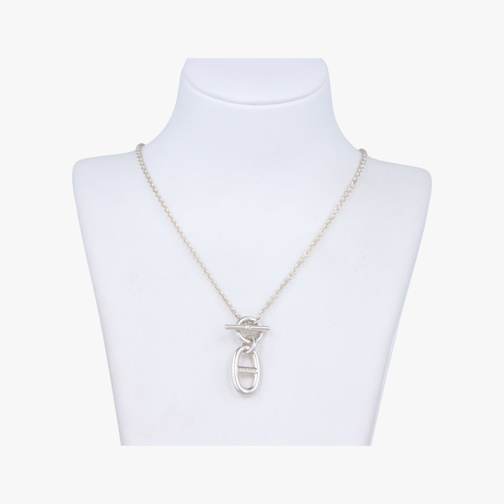 Hermes Chaine D'ancre Amulet Silver Necklace — view 2