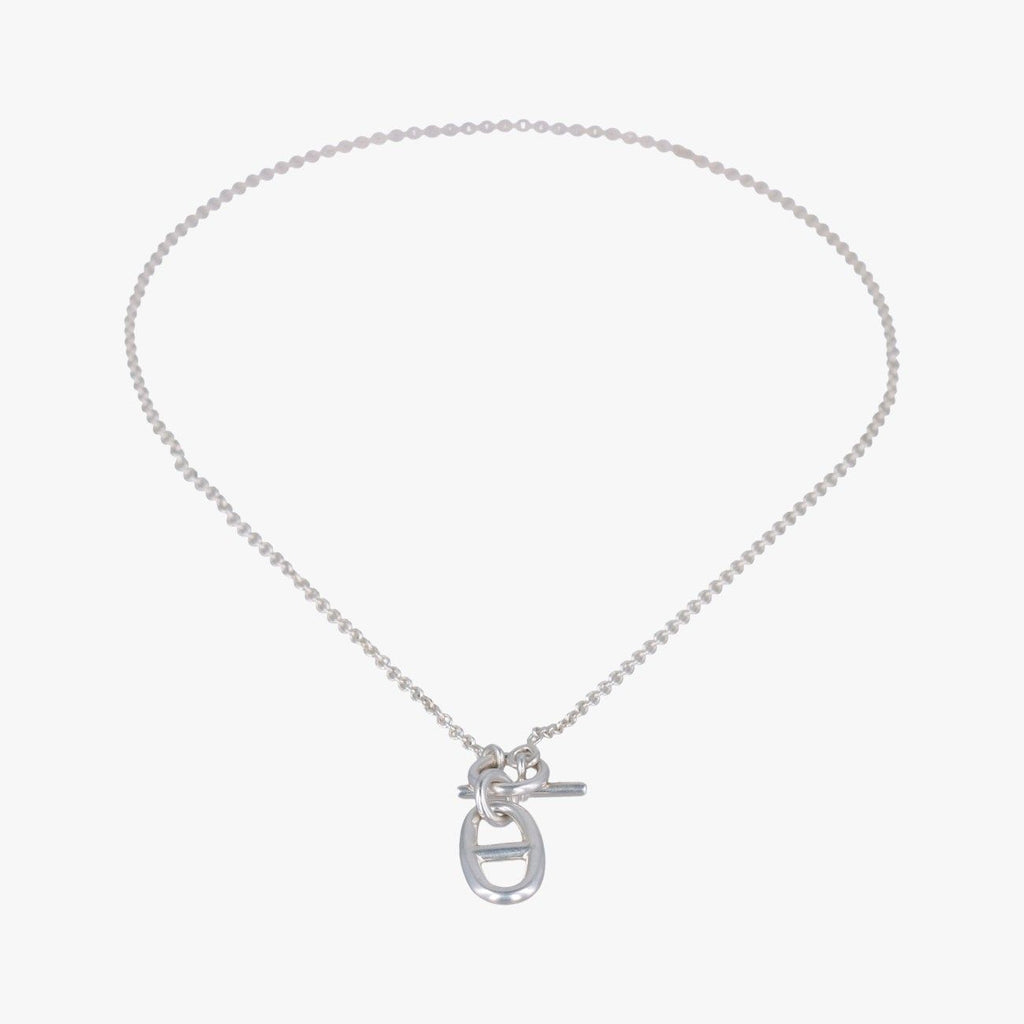 Hermes Chaine D'ancre Amulet Silver Necklace — view 3