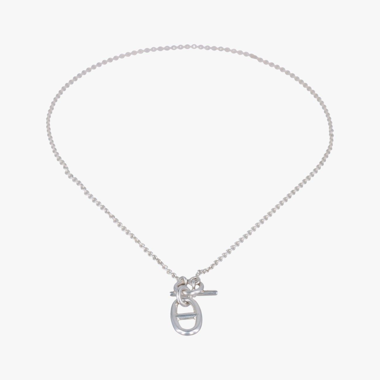 Hermes Chaine D'ancre Amulet Silver Necklace — view 3