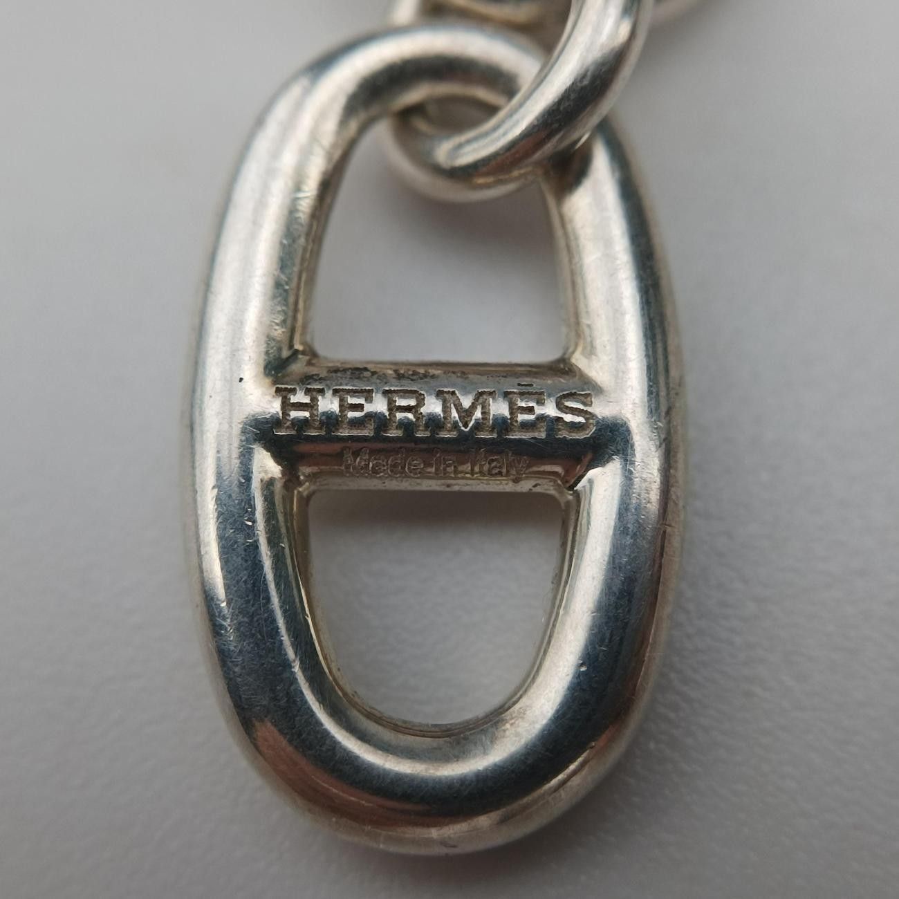Hermes Chaine D'ancre Amulet Silver Necklace — view 5