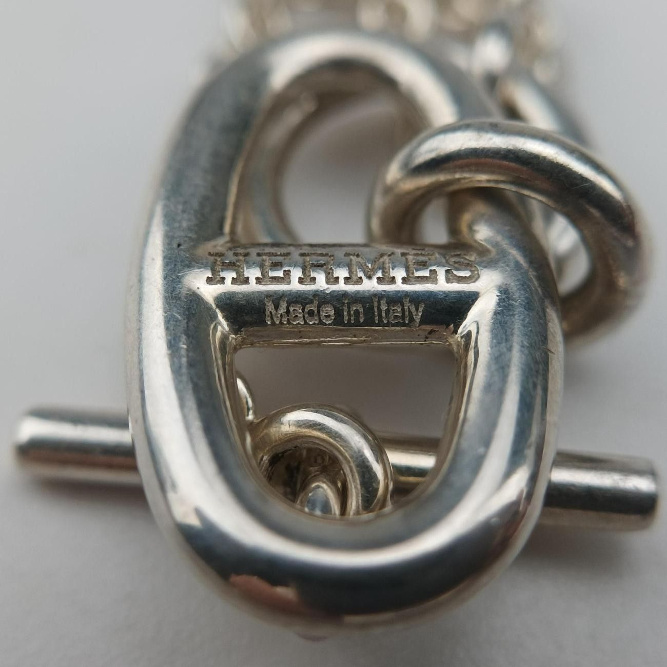 Hermes Chaine D'ancre Amulet Silver Necklace — view 6