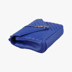 Saint Laurent Carre Blue Leather Shoulder — view 5
