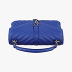 Saint Laurent Carre Blue Leather Shoulder — view 8