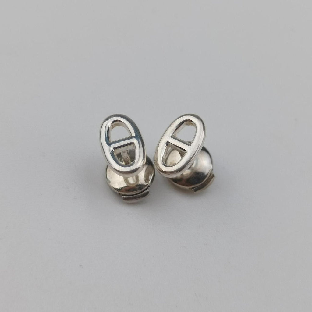 Hermes Chaine D'ancre Farandole TPM Silver Earring — view 5