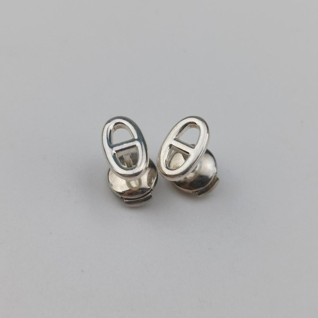 Hermes Chaine D'ancre Farandole TPM Silver Earring — view 5