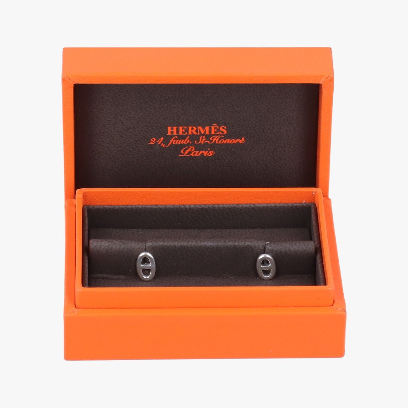 Hermes Chaine D'ancre Farandole TPM Silver Earring — view 4