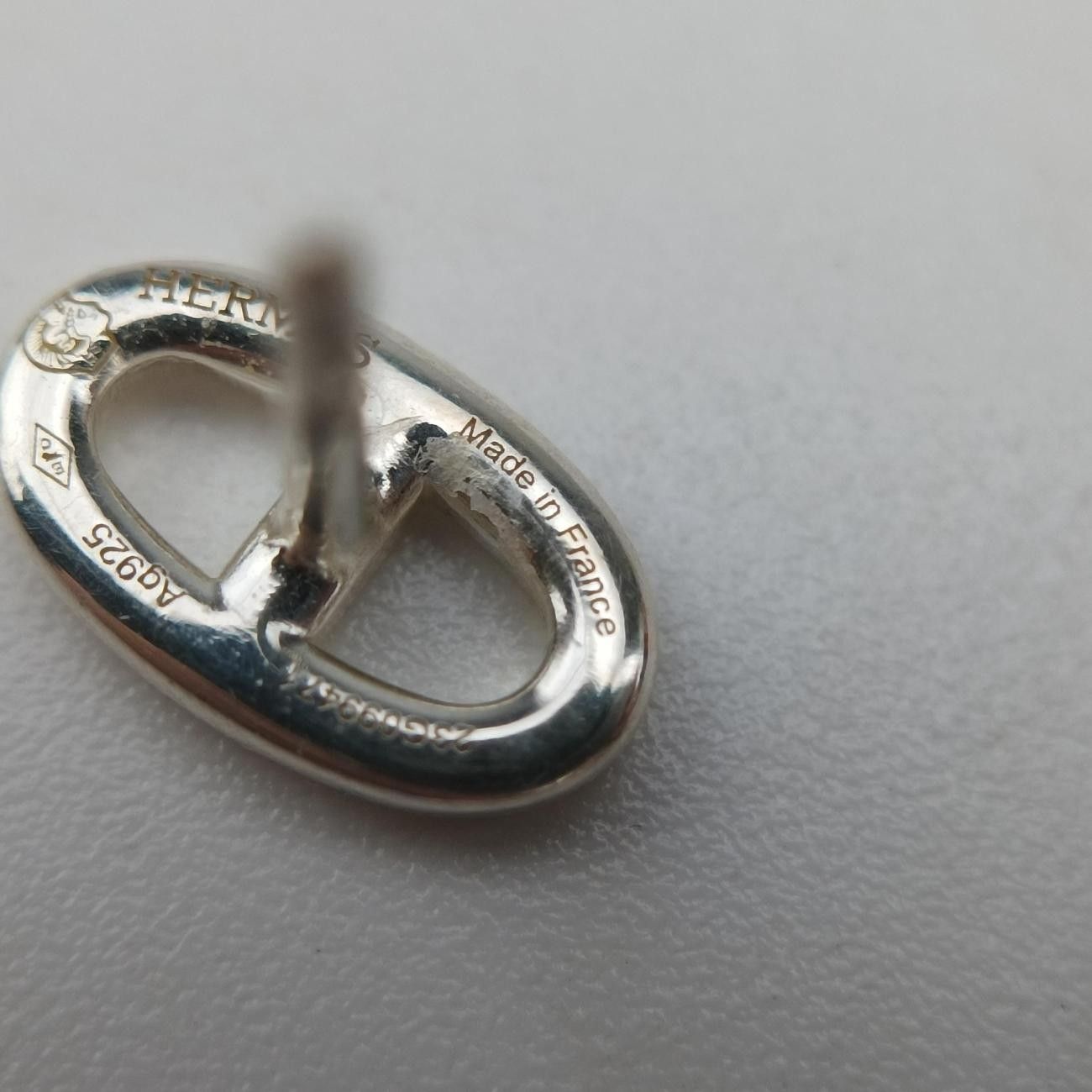 Hermes Chaine D'ancre Farandole TPM Silver Earring — view 8