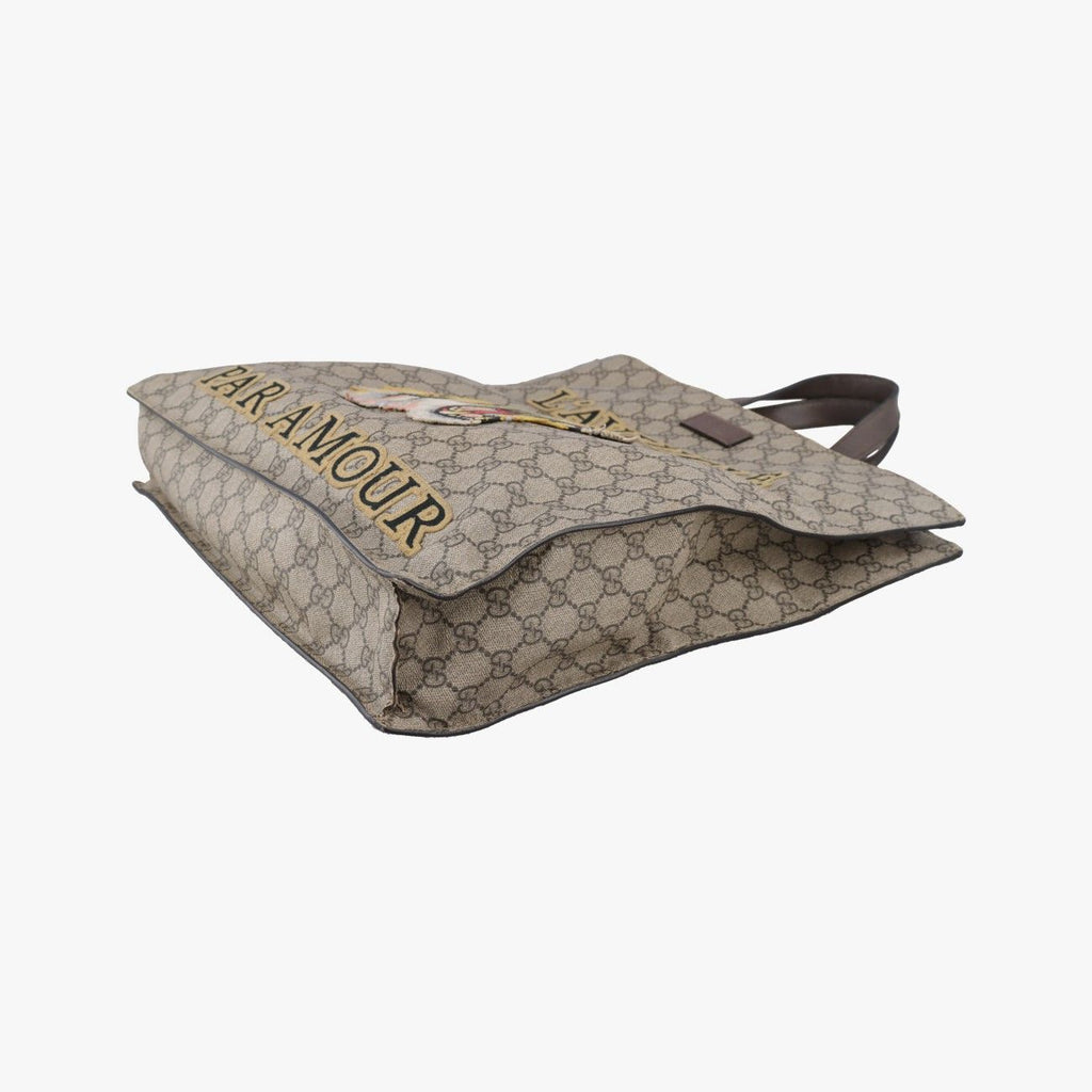 Gucci GG Supreme Kingsnake Brown Canvas Handbag — view 4