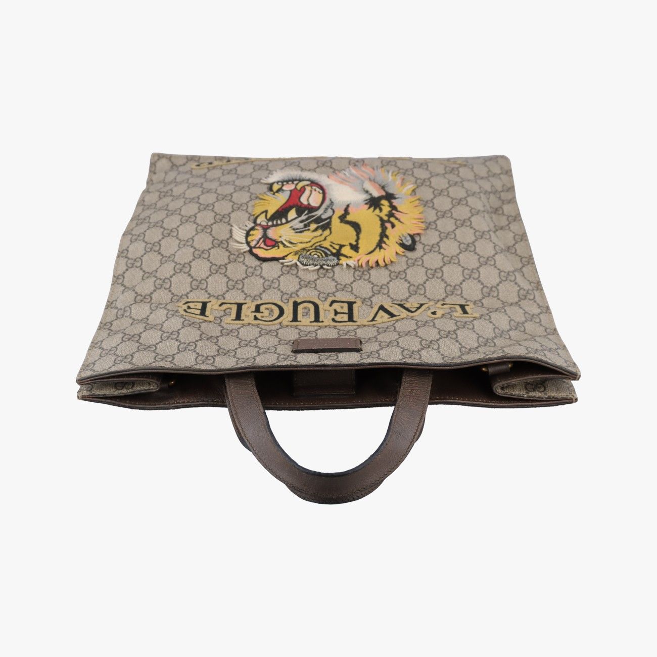 Gucci GG Supreme Kingsnake Brown Canvas Handbag — view 8