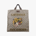 Gucci GG Supreme Kingsnake Brown Canvas Handbag