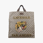 Gucci GG Supreme Kingsnake Brown Canvas Handbag