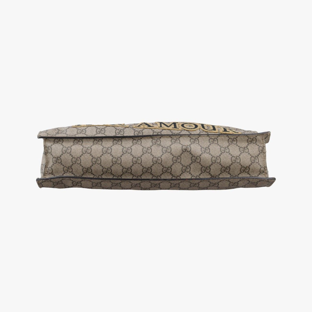 Gucci GG Supreme Kingsnake Brown Canvas Handbag — view 3