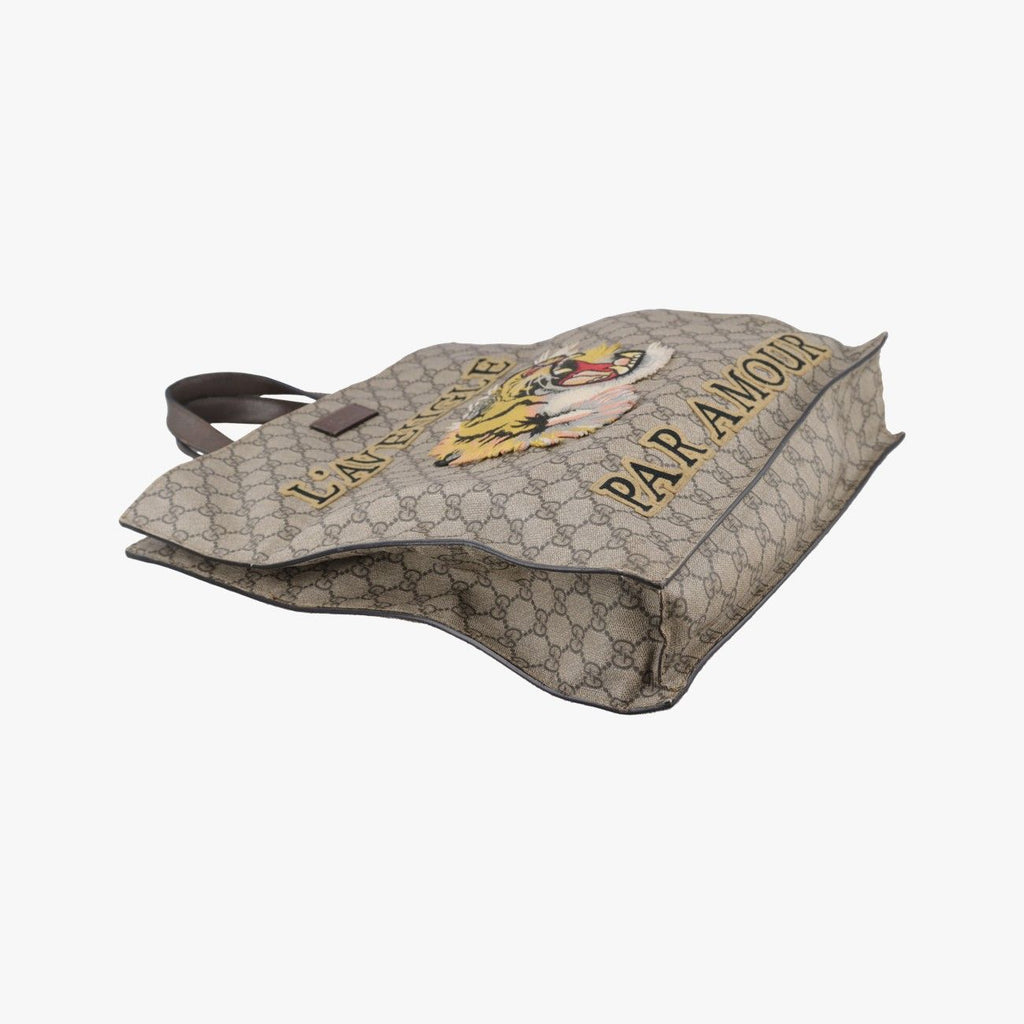 Gucci GG Supreme Kingsnake Brown Canvas Handbag — view 5