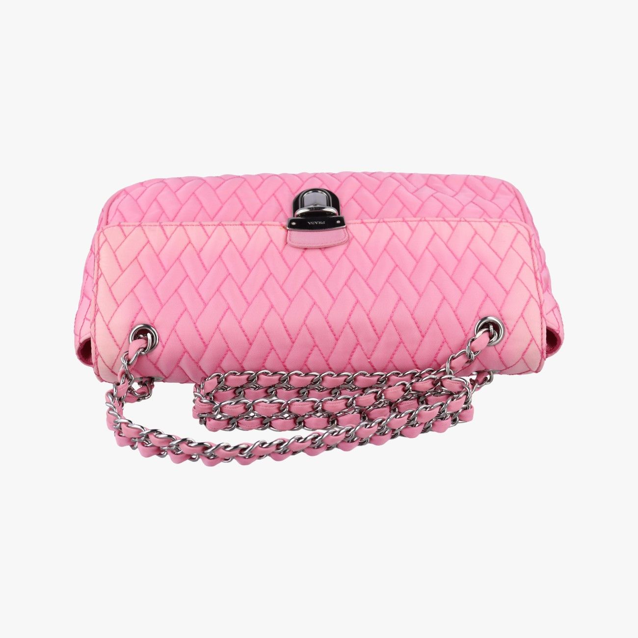 Prada Tessuto Impunture Push Lock Opa le Nylon Shoulder — view 8