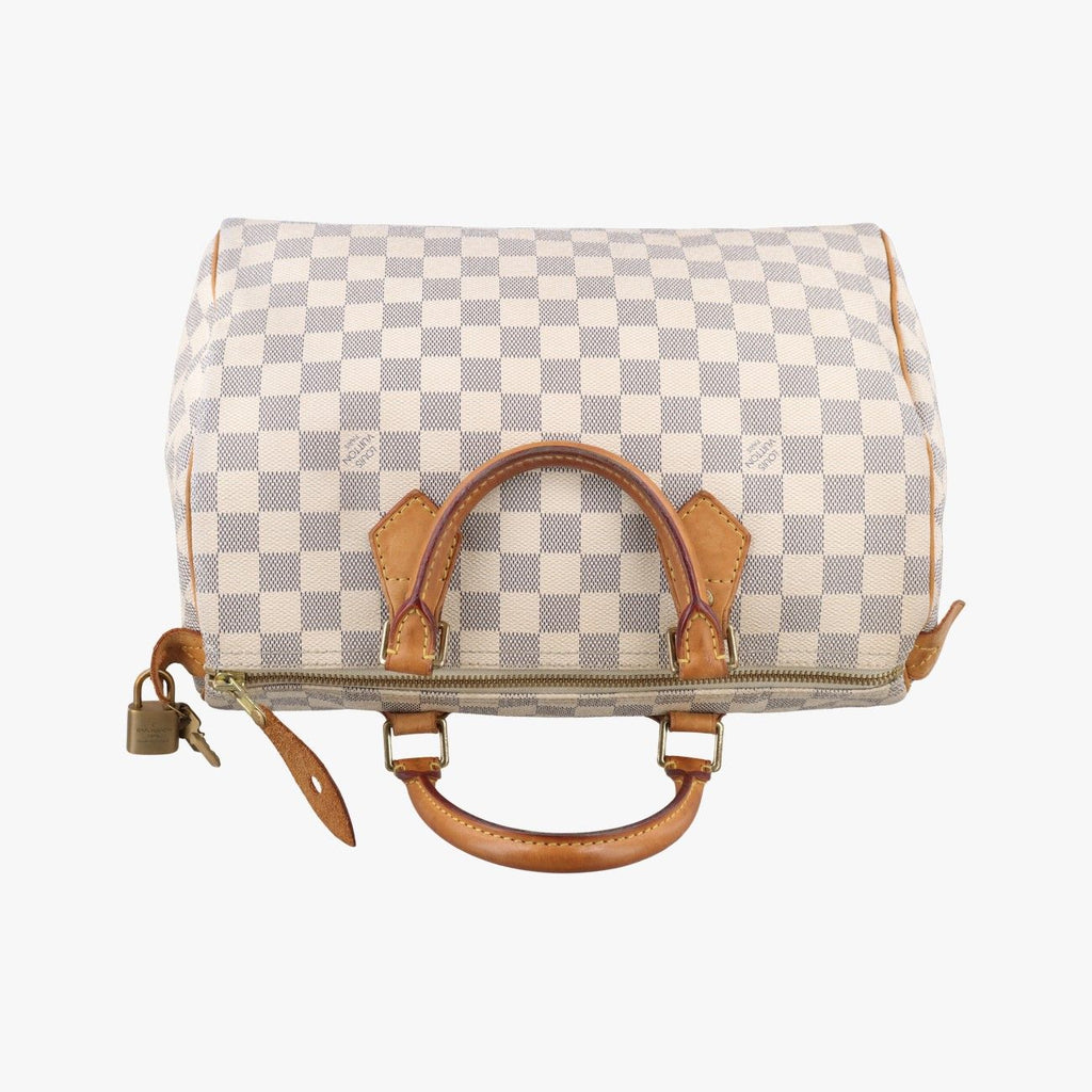 Louis Vuitton Speedy 30 Azur Damier Canvas Handbag — view 8