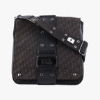 Dior Street Chic Black Canvas Leather Shoulder