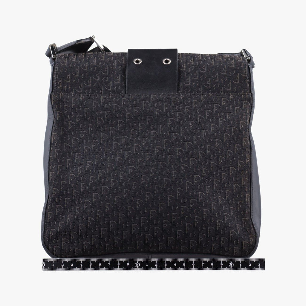 Dior Street Chic Black Canvas Leather Shoulder — view 2