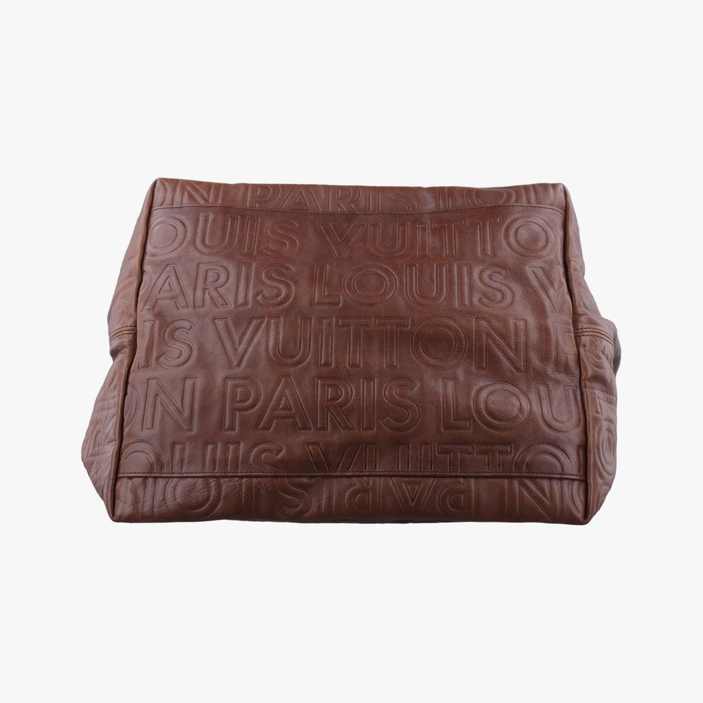 Louis Vuitton Whisper Mocha Monogram Paris Supreme Leather Handbag — view 3