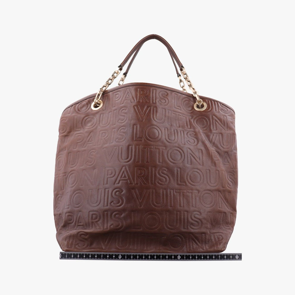 Louis Vuitton Whisper Mocha Monogram Paris Supreme Leather Handbag — view 2