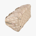 Dior Romantic Trotter Beige White Canvas Velour Handbag — view 7