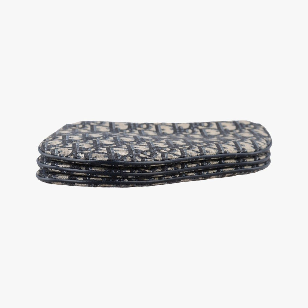 Dior Saddle Navy Gray Jacquard Shoulder — view 3