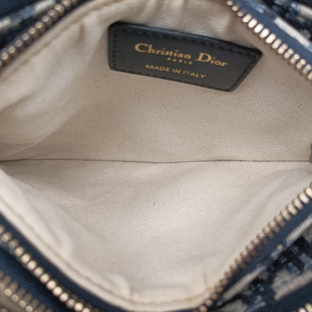 Dior Saddle Navy Gray Jacquard Shoulder — view 9