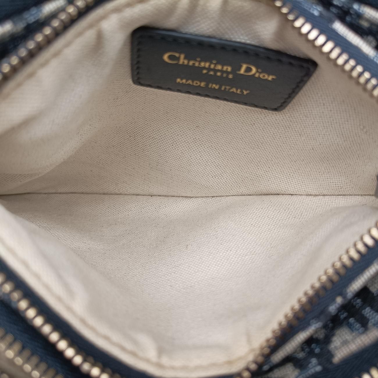 Dior Saddle Navy Gray Jacquard Shoulder — view 9