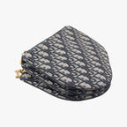 Dior Saddle Navy Gray Jacquard Shoulder — view 5