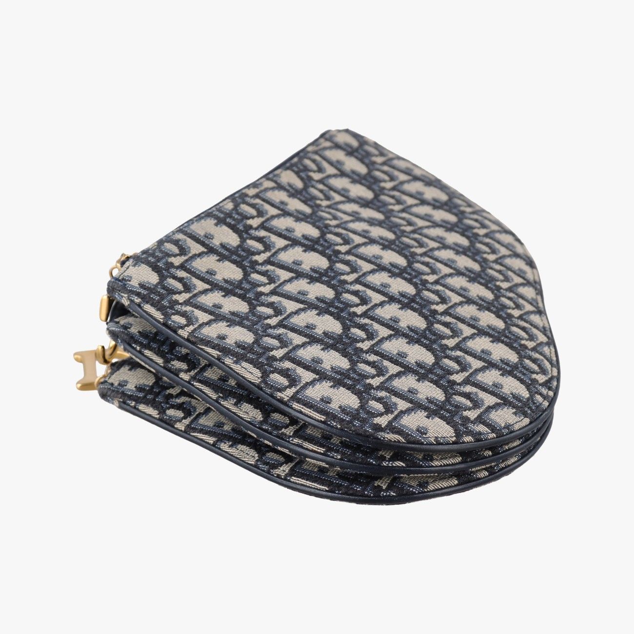 Dior Saddle Navy Gray Jacquard Shoulder — view 5
