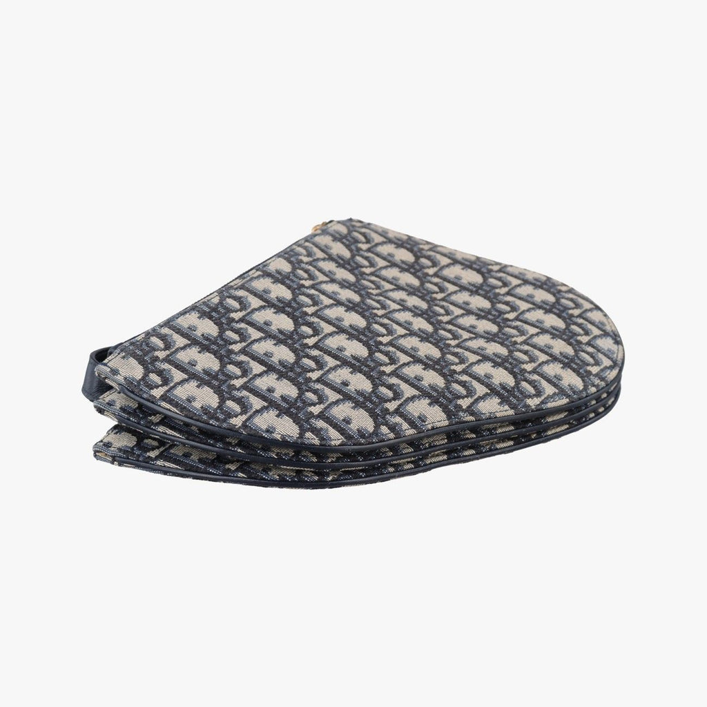 Dior Saddle Navy Gray Jacquard Shoulder — view 7