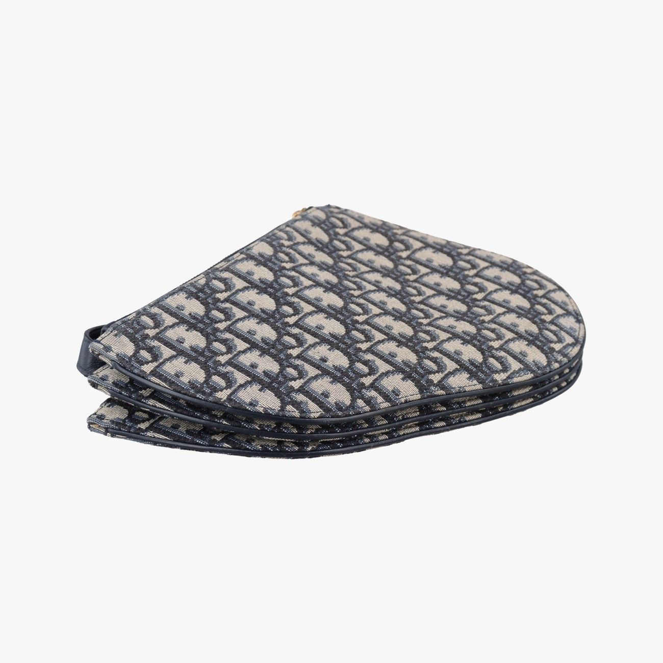 Dior Saddle Navy Gray Jacquard Shoulder — view 7