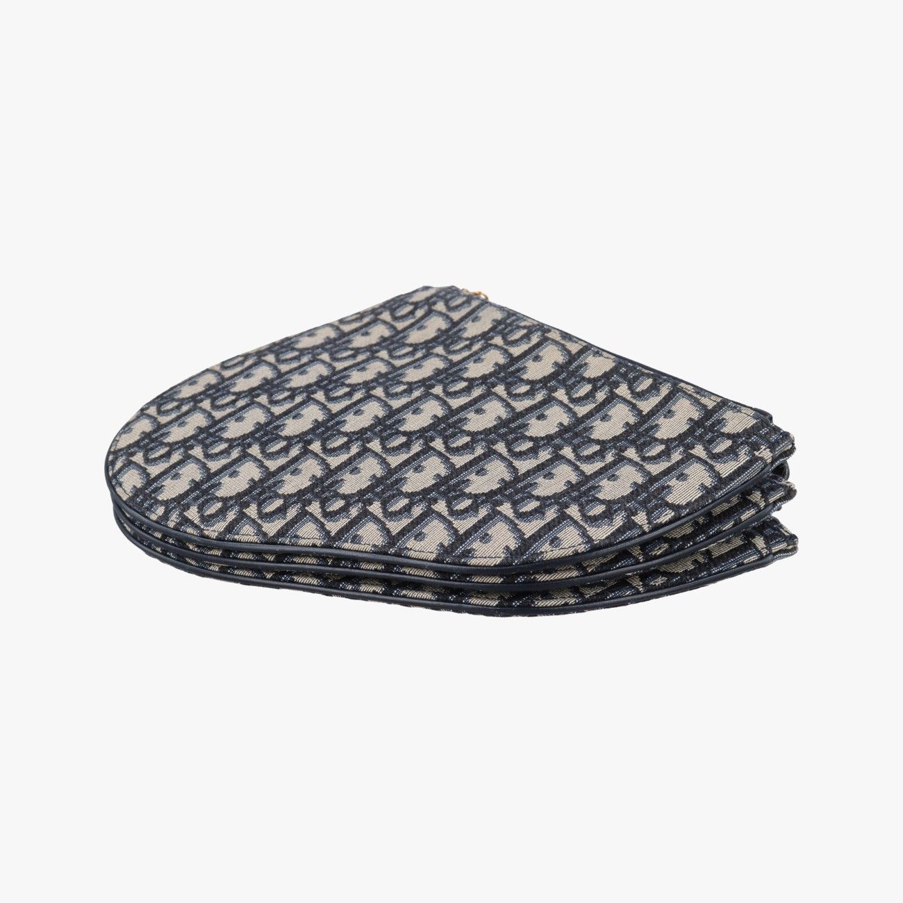 Dior Saddle Navy Gray Jacquard Shoulder — view 4