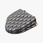 Dior Saddle Navy Gray Jacquard Shoulder — view 6