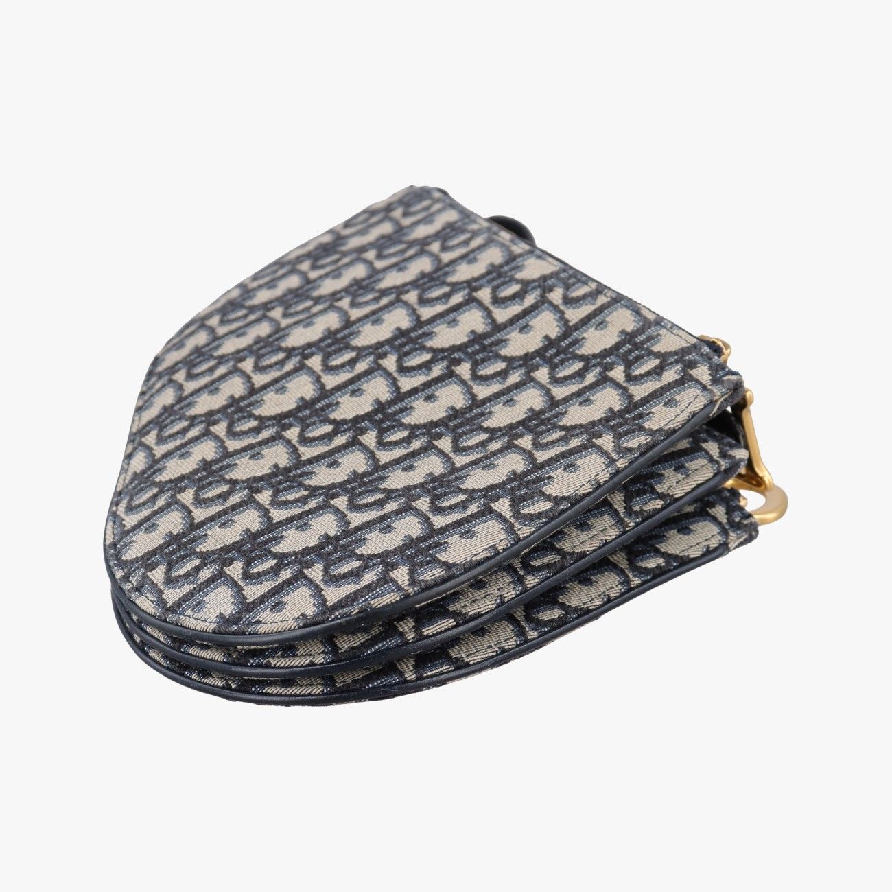 Dior Saddle Navy Gray Jacquard Shoulder — view 6
