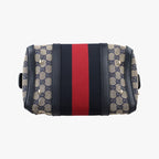 Gucci Sherry Line Navy Red Beige Canvas Leather Shoulder — view 3