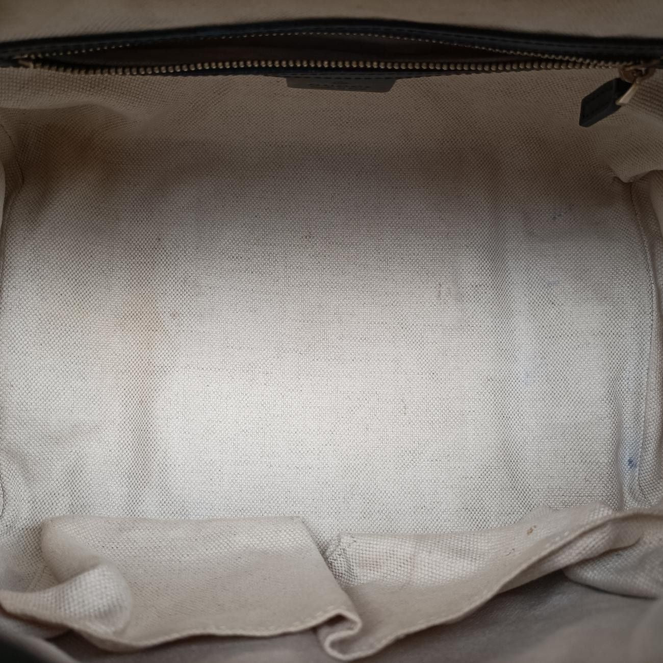 Gucci Sherry Line Navy Red Beige Canvas Leather Shoulder — view 9