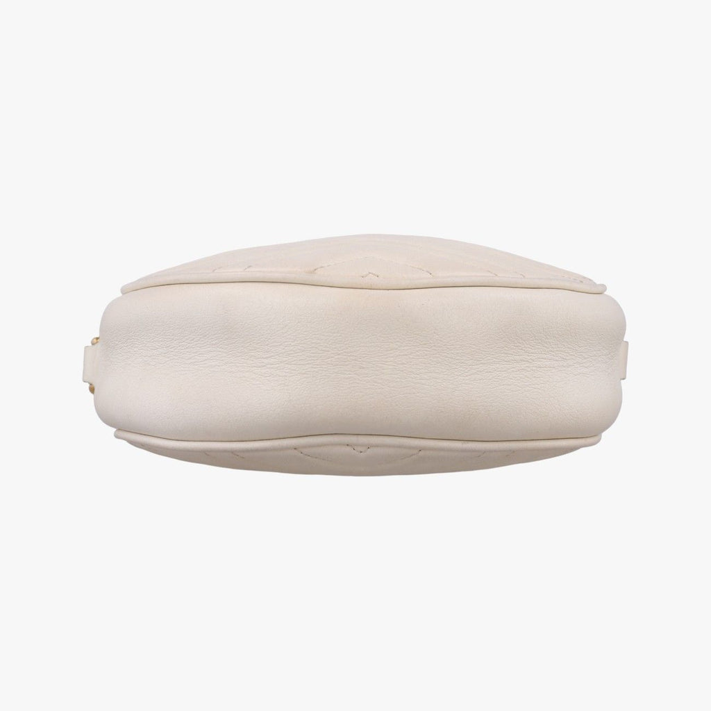 Gucci GG Marmont White Leather Shoulder — view 3