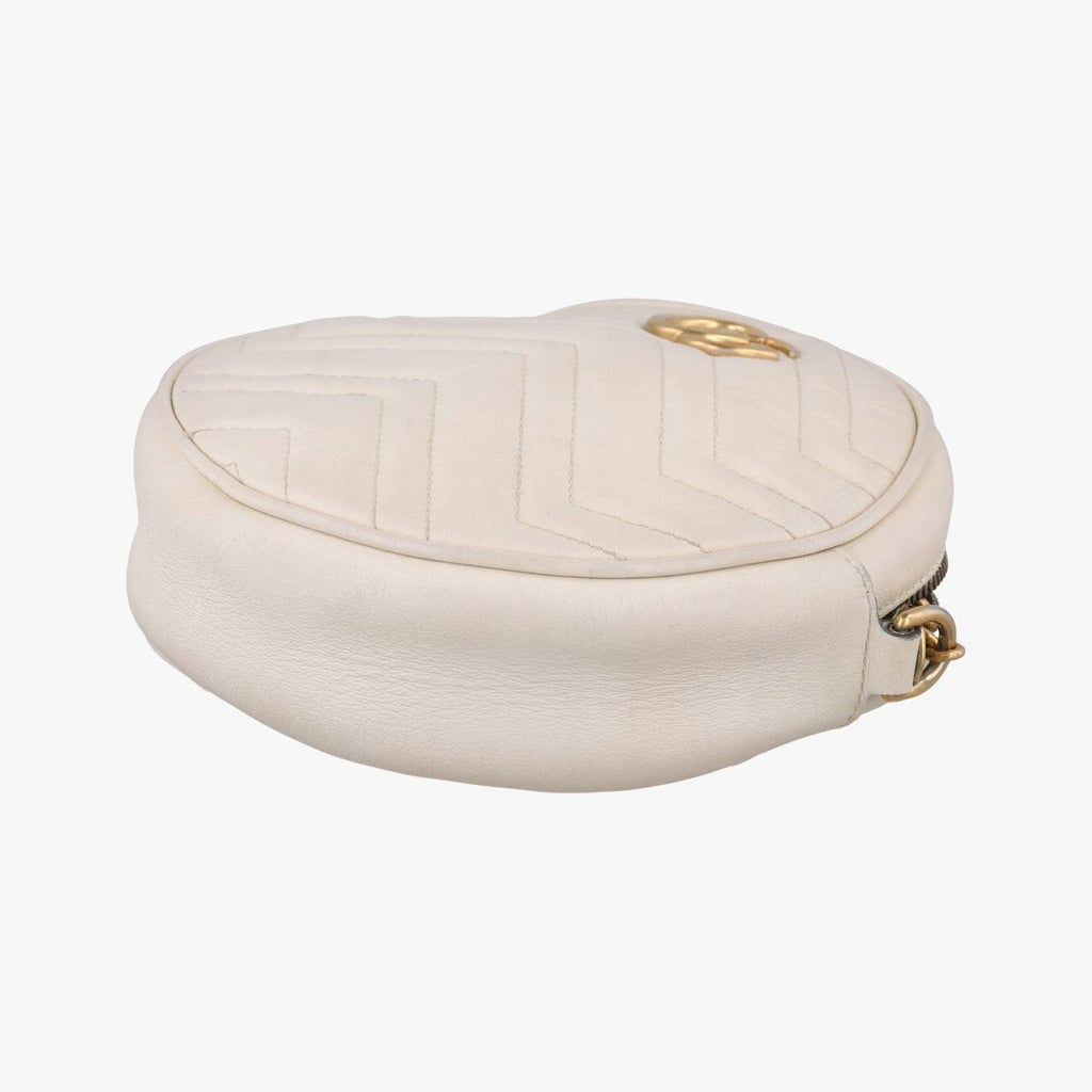 Gucci GG Marmont White Leather Shoulder — view 4