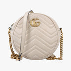 Gucci GG Marmont White Leather Shoulder