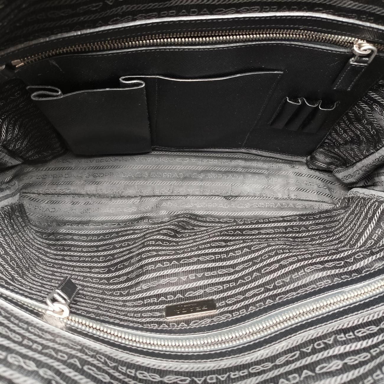 Prada Business Briefcase Black Saffiano Leather — view 9