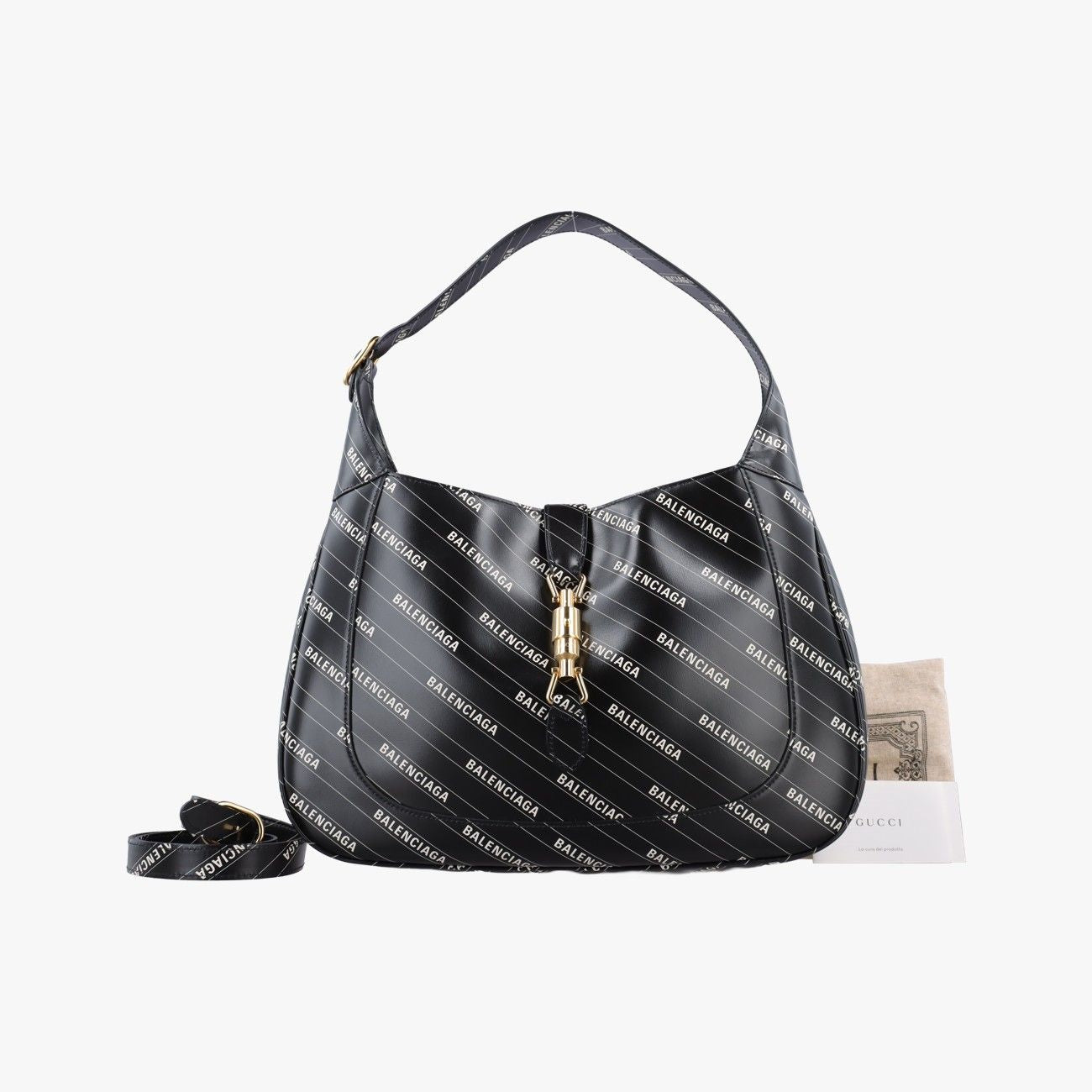 Gucci the Hacker Project Jackie Black Leather Shoulder