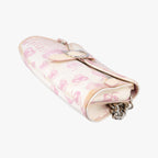 Dior Cherry Blossom Flower Baguette White Multicolor Canvas BO Shoulder — view 4