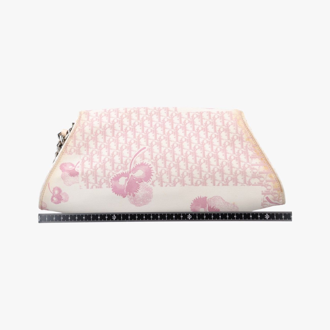Dior Cherry Blossom Flower Baguette White Multicolor Canvas BO Shoulder — view 2
