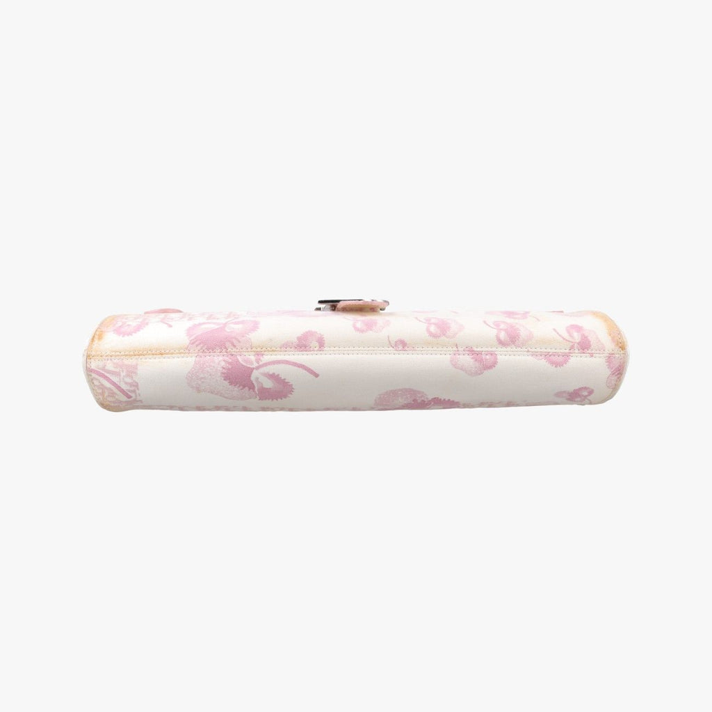 Dior Cherry Blossom Flower Baguette White Multicolor Canvas BO Shoulder — view 3